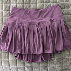 Gold Hinge Pleated Tennis Skirt